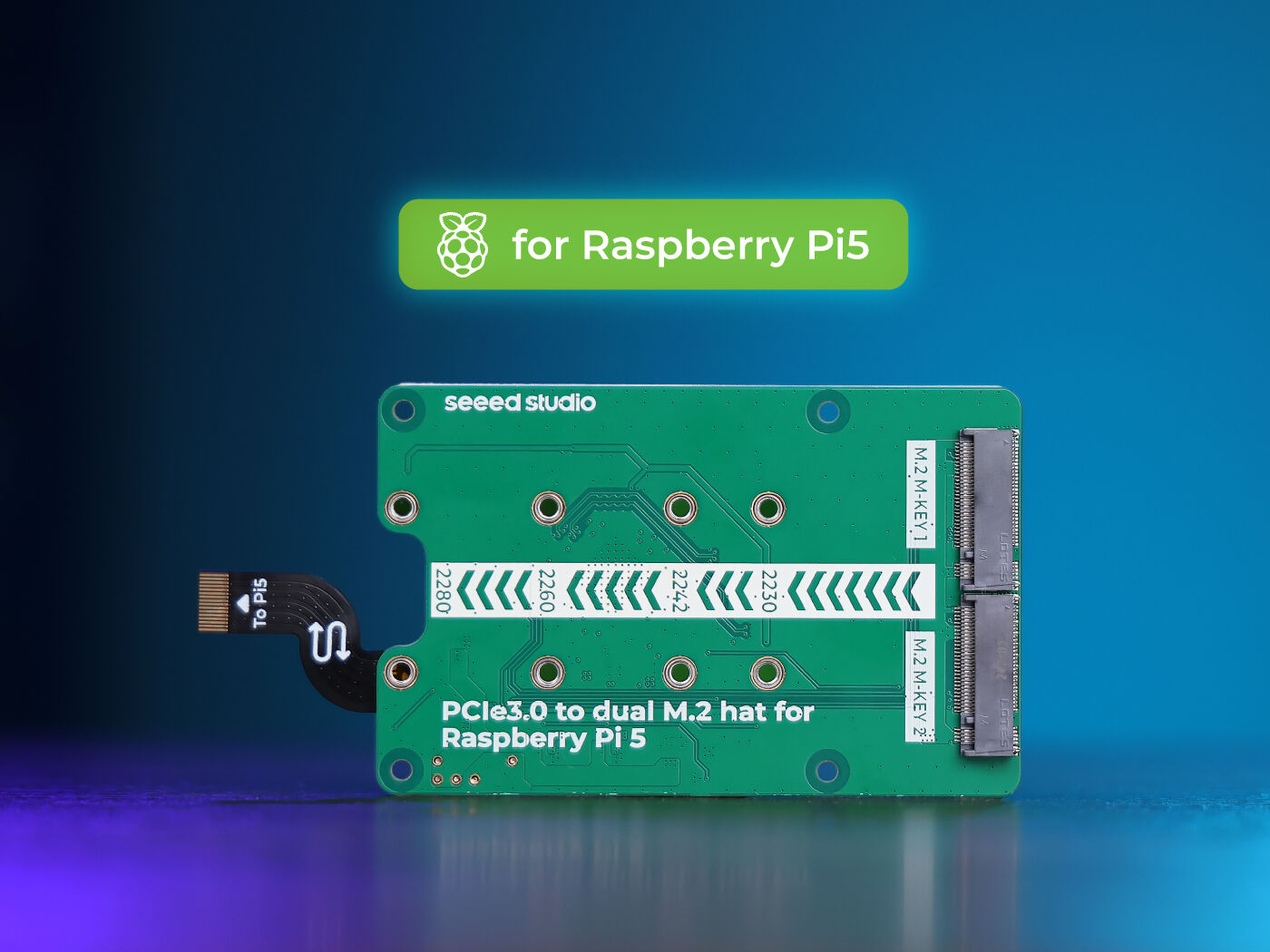 Turing Pi 2 - PCIe3.0 Schakelaar naar dubbele M.2-hoed voor