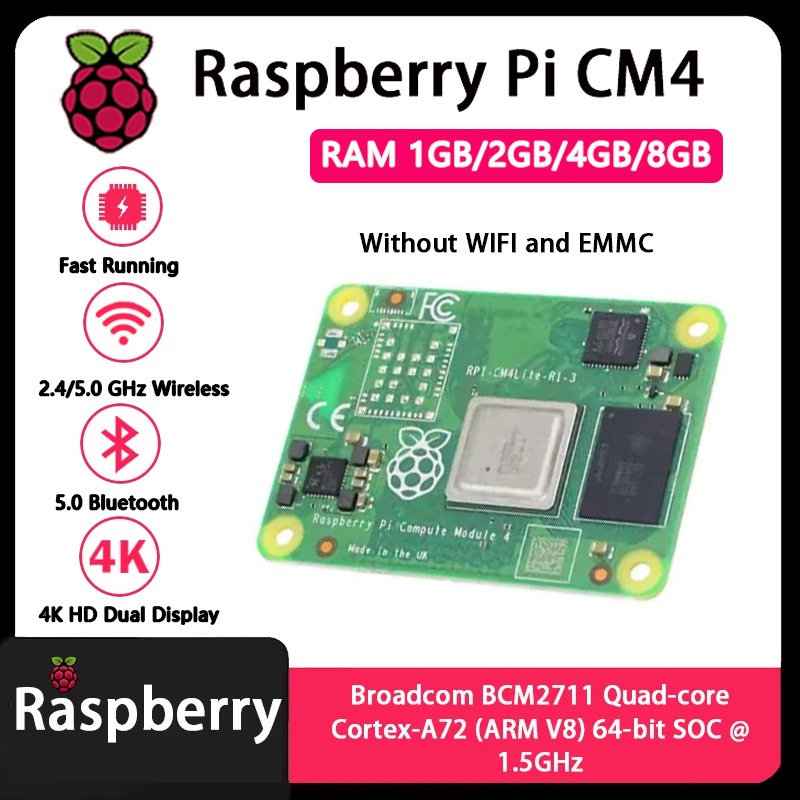 Raspberry Pi CM4 1 GB/2 GB/4 G - Raspberry Pi Cm4 8Gb Ram 32Gb Emmc Wifi recensie en prijs